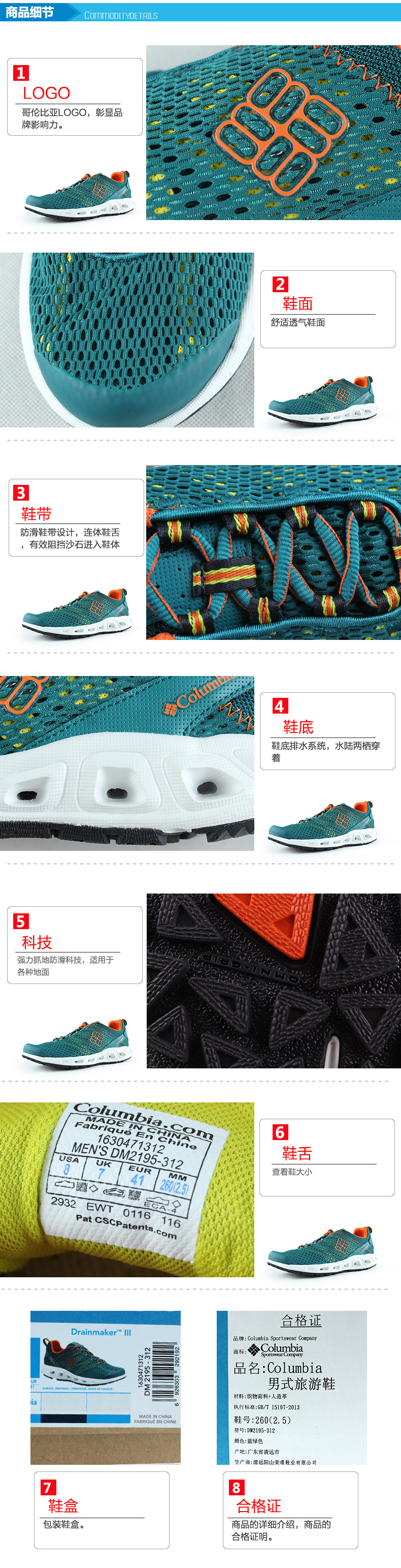 Chaussures sports nautiques COLUMBIA - Ref 1061325 Image 17