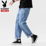 Playboy, Tide, весенние трендовые джинсы для отдыха, штаны, свободный прямой крой