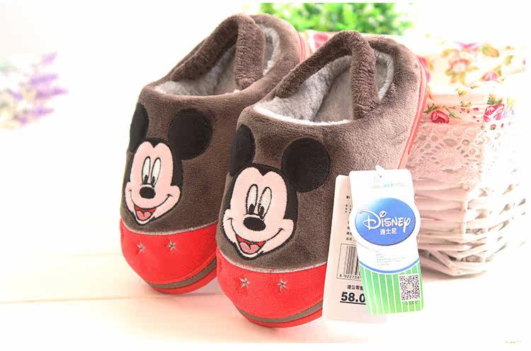 Pantoufles enfants en suède DISNEY pour hiver - semelle autre - Ref 1034752 Image 19