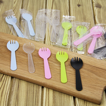 Independently packed lasagna cake disposable fork spoon ice cream spoon plastic spoon spoon spoon spoon 50