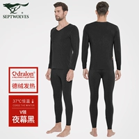 [Polar Professional теплый 280 г/㎡] v -neck (Night Twilight Black)