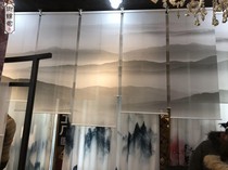 Yujin Division * Landscape fragrant cloud yarn through curtain sales department office tea room Chinese curtain customization