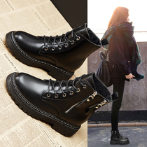 Martin Boots Woman 2021 New Autumn Winter Plus Suede Short Boots Inglém Wind Winter Womens Black Boots Women Shoes Shoes Shoes