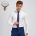 Áo dài mười mét vải cổ áo sơ mi nam tay dài Slim-free cotton-free màu trắng phiên bản Hàn Quốc của áo sơ mi công sở - Áo áo sơ mi hàn quốc nam Áo