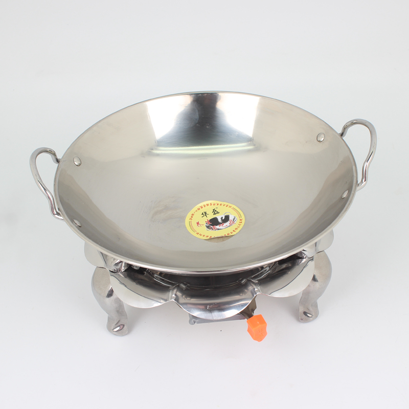 9 inch 10 inch stainless steel uncovered bar Ding Guo Zi Hot Pot Dry Pot Alcohol Stove Hot Pot Small Hot Pot Small Pot