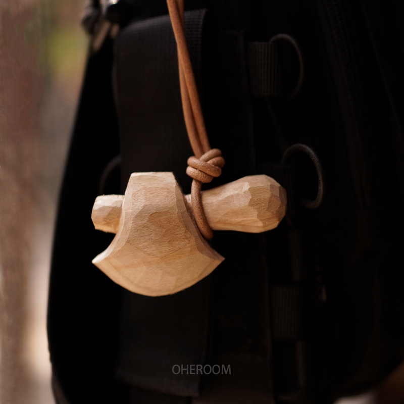 OHE Original Fat Axes Ins Ultra Cute Healing Peach Wood Strokes Pendant Wedding Blessing Gifts Handcrafted Allegory Car Accessories