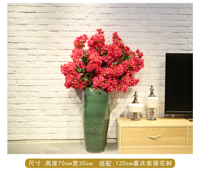 Jingdezhen new Chinese style club house sitting room of large vase ceramic flower, flower restaurant adornment is placed between the example