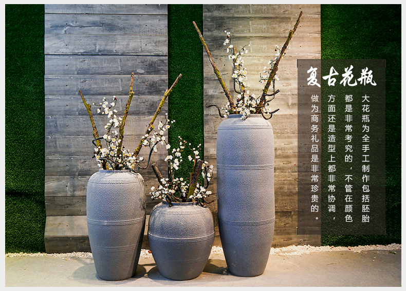 Jingdezhen Chinese style retro nostalgia the French club garden sitting room decorate ceramic flower vases hotel restaurant