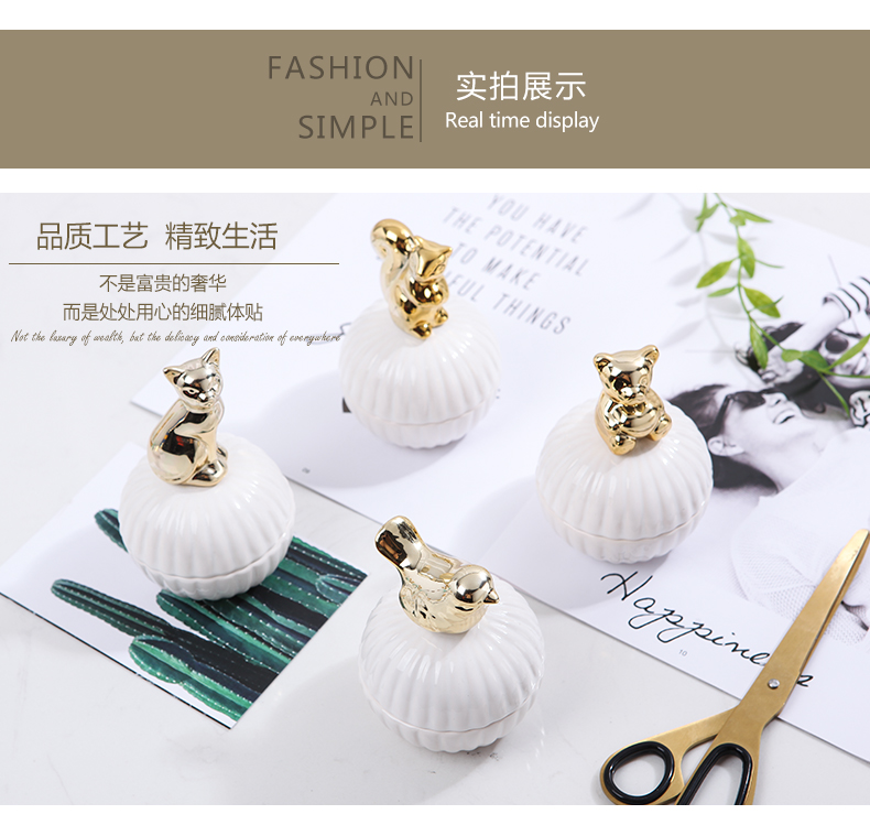 Jewelry box furnishing articles receive a case decoration ware ceramic animal hair the receive a case storage tank Jewelry ring necklace