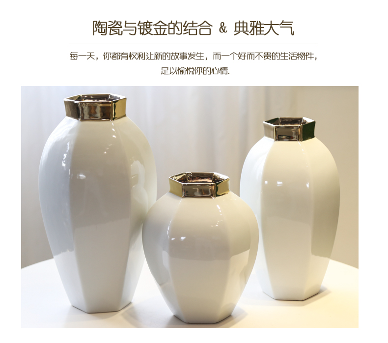 Jingdezhen new Chinese style light TV ark, porch is decorated key-2 luxury mesa vase furnishing articles sitting room simulation flowers, dried flowers, flower arrangement