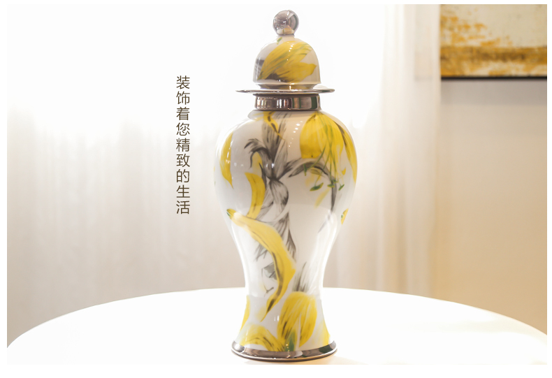 Jingdezhen new Chinese style originality general tank furnishing articles sitting room porch ark of TV ark of tea table and what soft outfit floret bottle