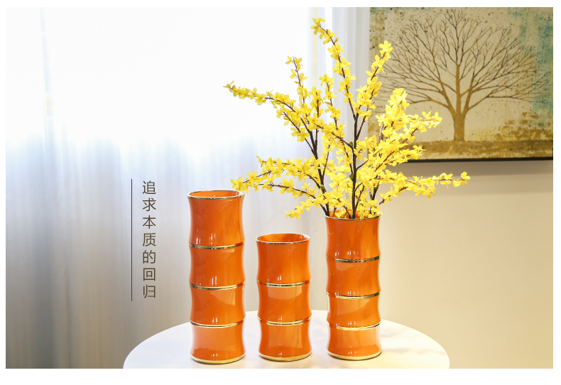 Jingdezhen new Chinese style between light and decoration vase continental example flower implement TV ark, household soft outfit furnishing articles flowers sitting room