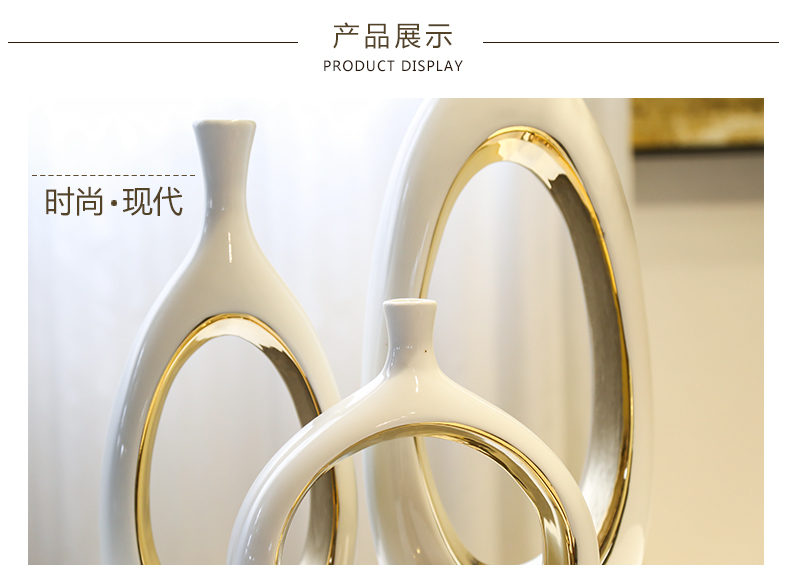 Jingdezhen mesa of new Chinese style originality furnishing articles sitting room club hotel decoration decoration flower flower implement light and decoration ceramics