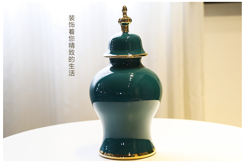 Jingdezhen ceramic general tank furnishing articles between example American new Chinese vases, flower implement the sitting room porch table decoration