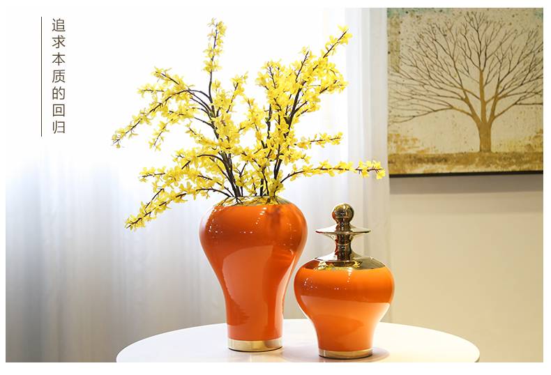 Home sitting room porch flowers mesa table is placed between example of jingdezhen ceramic flower implement new Chinese style flower decoration