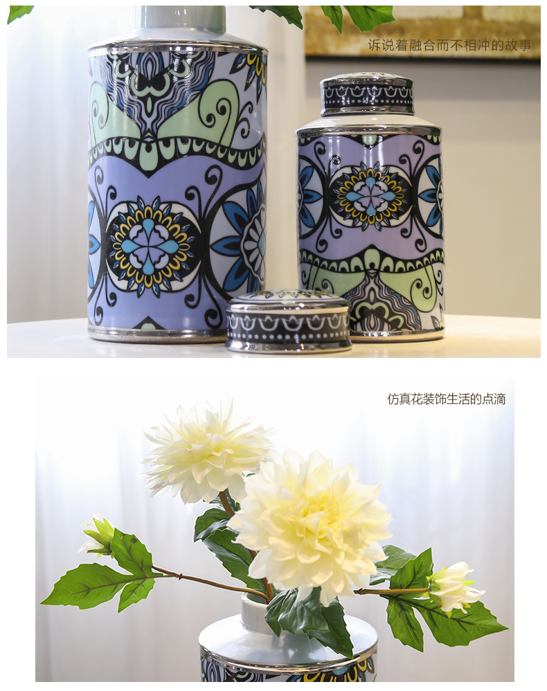 The New Chinese jingdezhen ceramic general European vase piggy bank can candy as cans furnishing articles between example hotel decoration