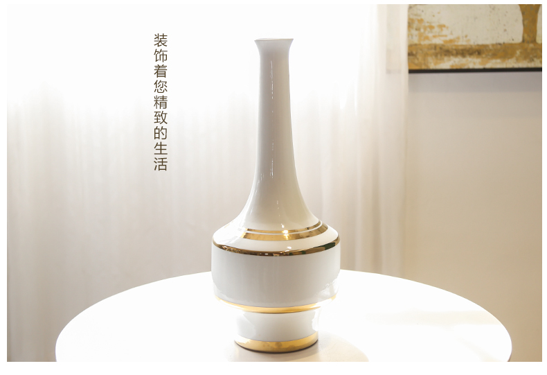 Jingdezhen ceramic light decoration key-2 luxury mesa place large vases, flower, flower implement of new Chinese style villa hotel mock up room