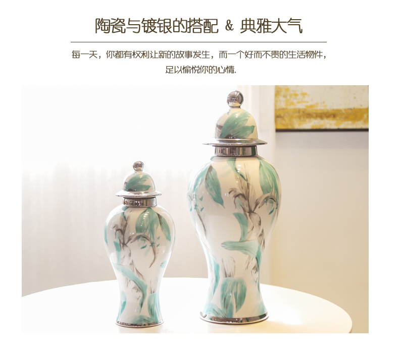 Jingdezhen ceramic vase furnishing articles creative flower decoration in the sitting room porch mesa TV cabinet table plating honeysuckle