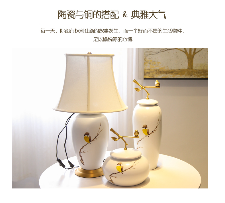 Jingdezhen new Chinese hand - made ceramic decoration example room hotel villa decorations piggy bank table big furnishing articles