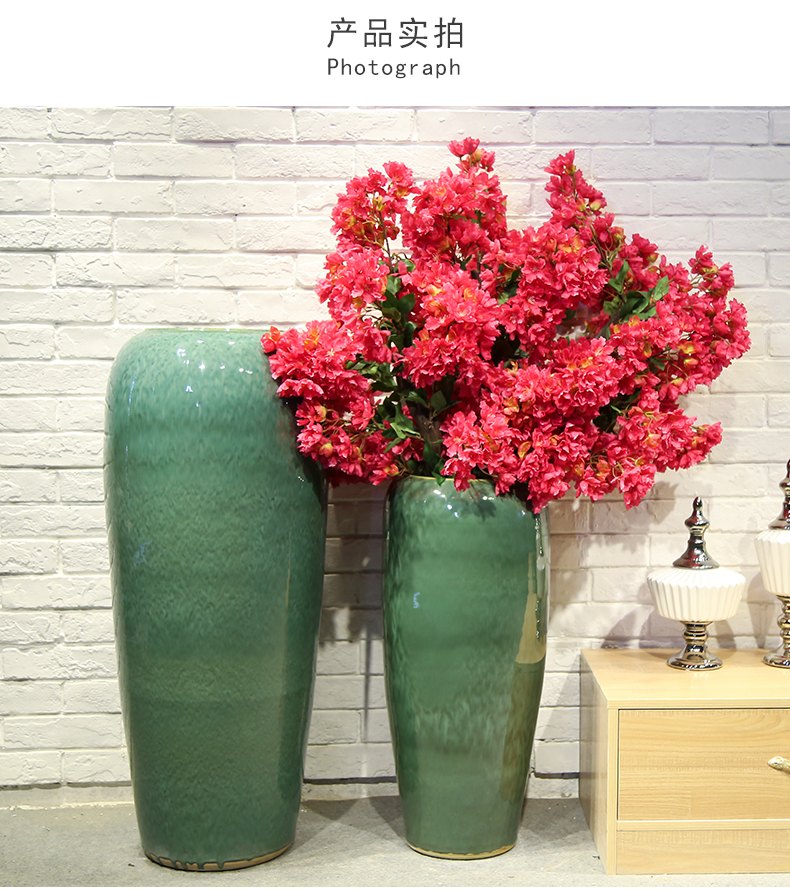 Jingdezhen new Chinese style club house sitting room of large vase ceramic flower, flower restaurant adornment is placed between the example