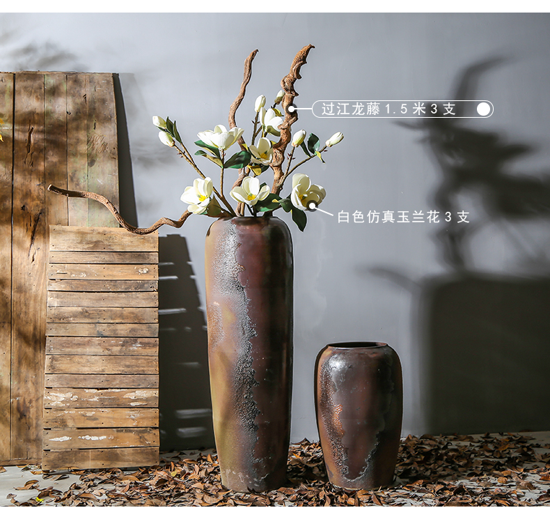 Jingdezhen ceramic vase restoring ancient ways is the sitting room between example thick TaoHua club cafe restaurant landing big furnishing articles