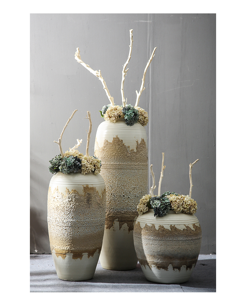 Jingdezhen ancient ceramic vase planting fake flowers restore ancient ways the simulation sitting room ground zen decorative flower decoration furnishing articles