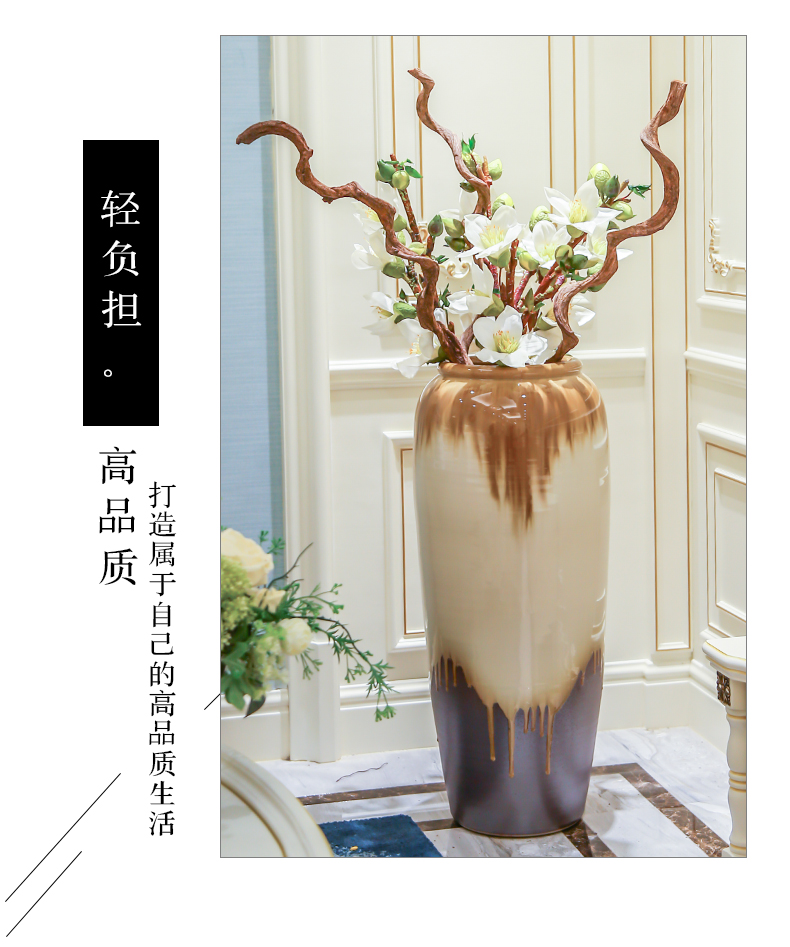 The ground ceramic big furnishing articles contracted and I sitting room vase floral potpourri, hotel, villa decoration decoration