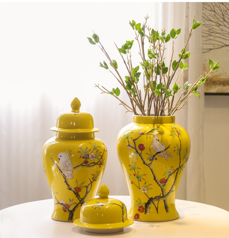 Jingdezhen ceramic vase simulation flowers, household adornment balcony office furnishing articles sitting room put a hydroponic flowers