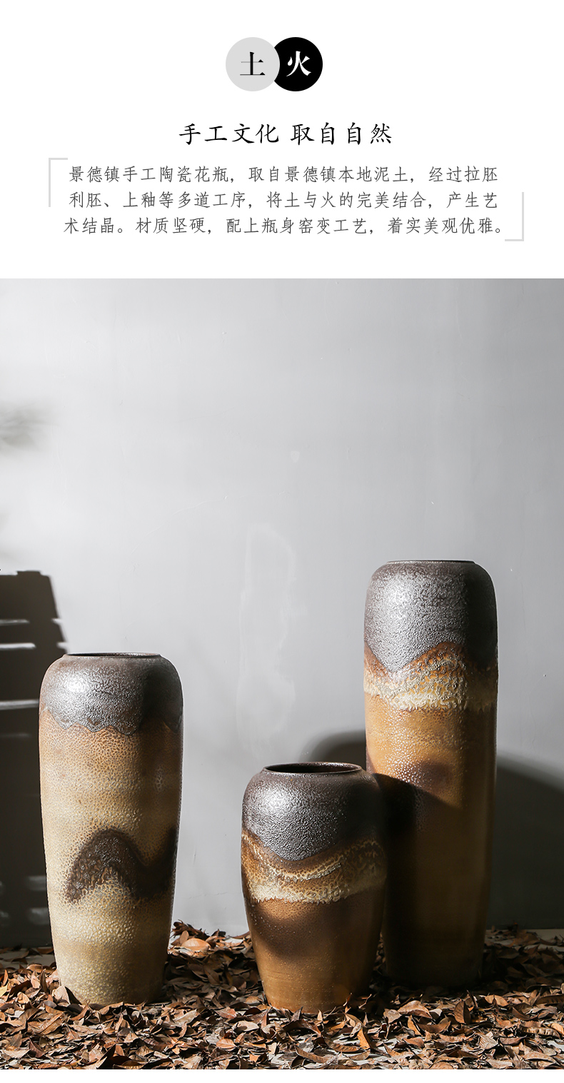 Restoring ancient ways of jingdezhen ceramic manual floor vase sitting room between example flower implement theme flower arranging furnishing articles
