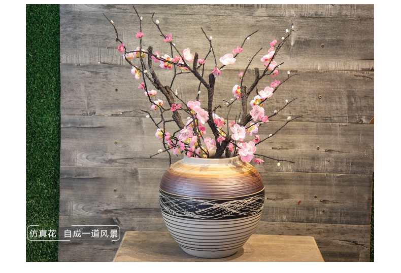 The New Chinese jingdezhen ceramic vase mesa place simulation flowers, artificial flowers decorate the sitting room between example villa