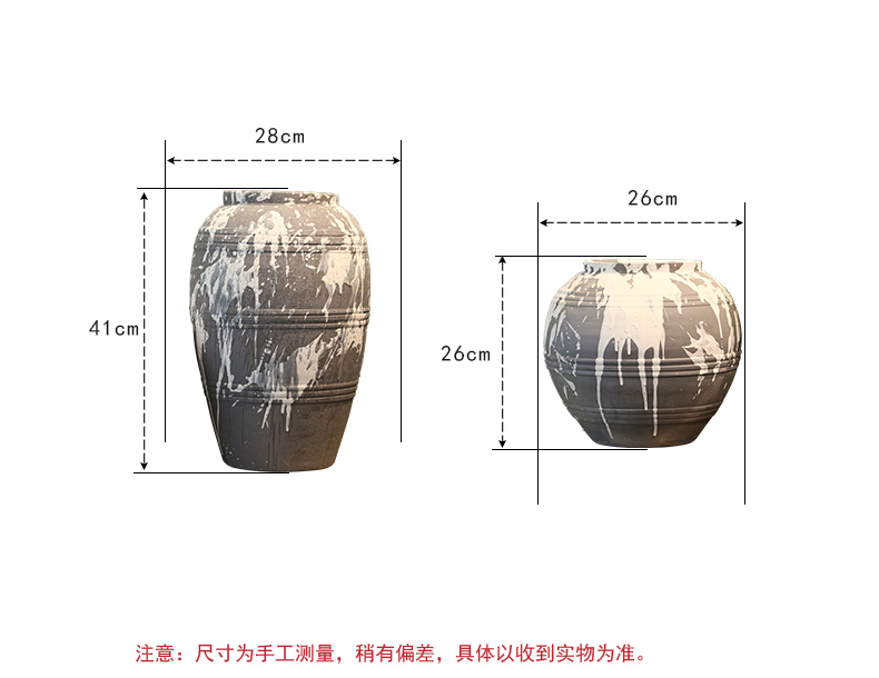 Jingdezhen checking retro mesa vase teahouse adornment between example simulation flower, dried flower flower ceramic big furnishing articles