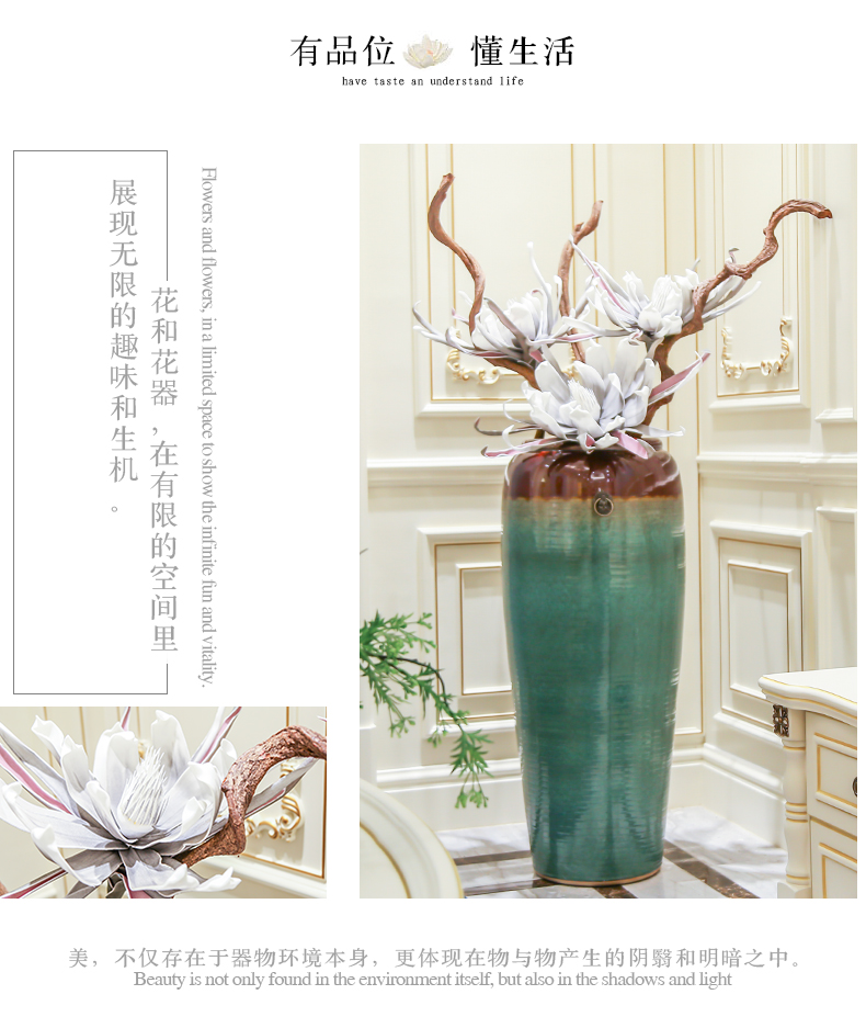 Jingdezhen ceramic vase of large modern new Chinese style of sitting room place indoor dry flower arranging flowers adornment ornament