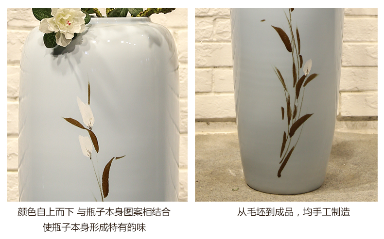 Jingdezhen ceramic vase landing by simulation of the new Chinese style flowers sitting room put a mall clothing store flower arranging flowers