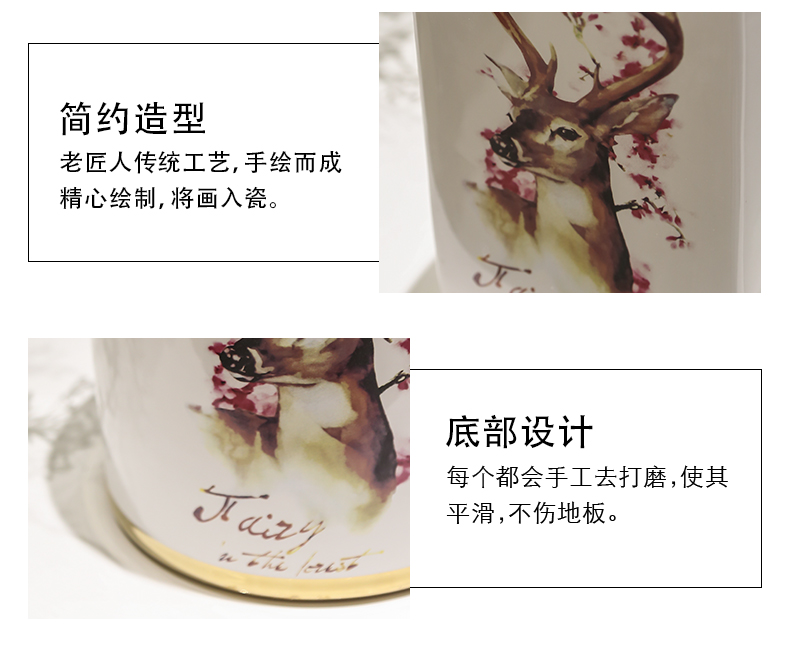 Jingdezhen I and contracted ceramic vases, flower implement mesa adornment candy jar sitting room porch soft outfit creative furnishing articles