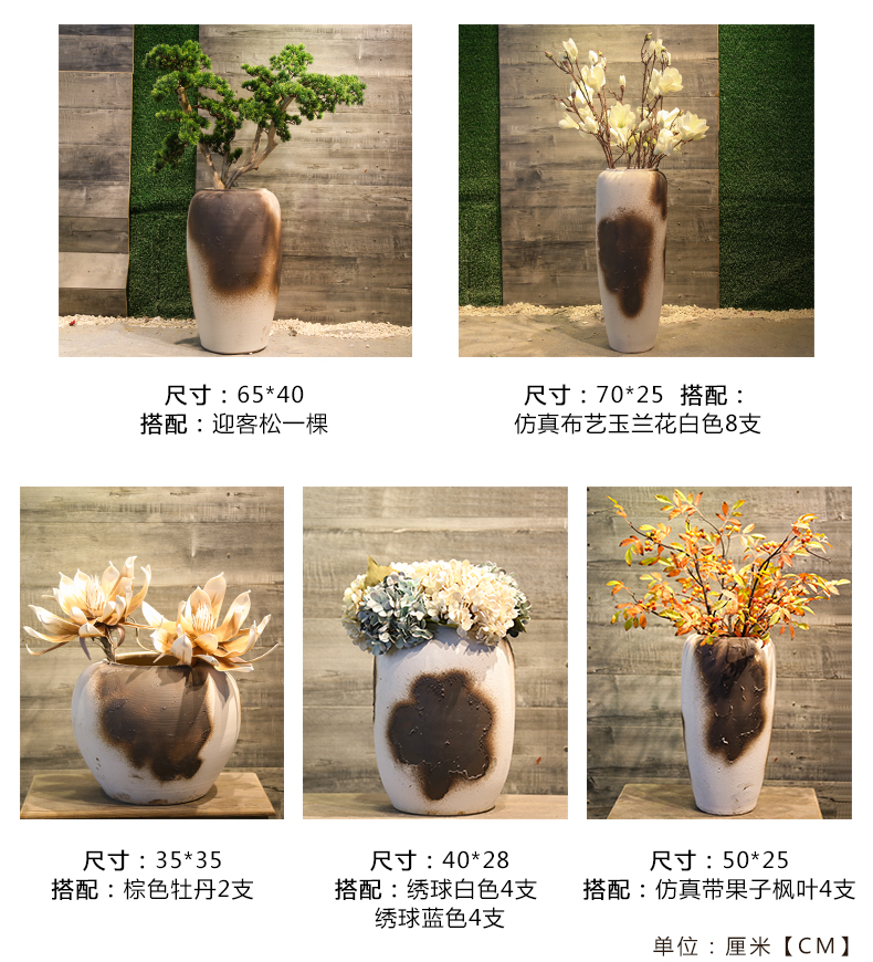 Jingdezhen ceramic big vase simulation restoring ancient ways is the sitting room adornment is placed artificial flowers home decoration floor flower arranging flowers