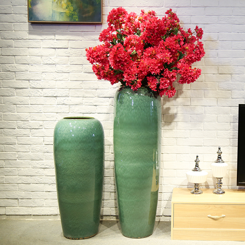 Jingdezhen new Chinese style club house sitting room of large vase ceramic flower, flower restaurant adornment is placed between the example
