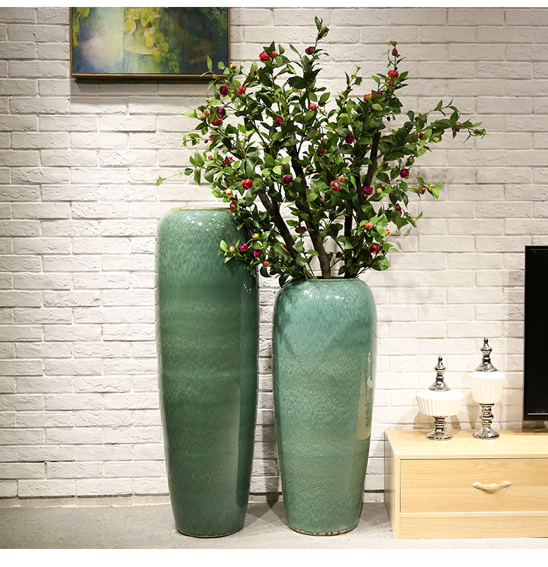 Jingdezhen ceramic vase of large sitting room, dining - room home furnishing articles furnishing articles decorations simulation artificial flowers flower arrangement