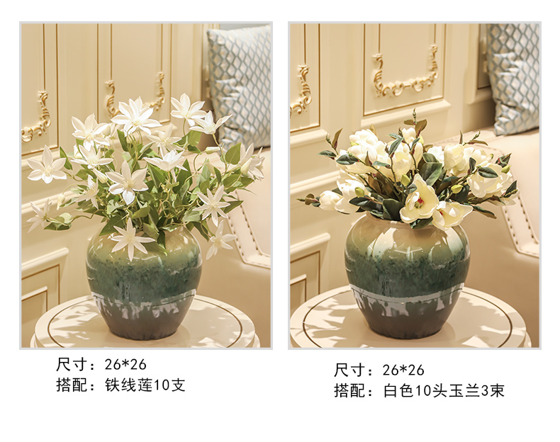 Mesa of jingdezhen ceramic decorative vase sitting room tea table table TV ark, flower flower implement creative furnishing articles company