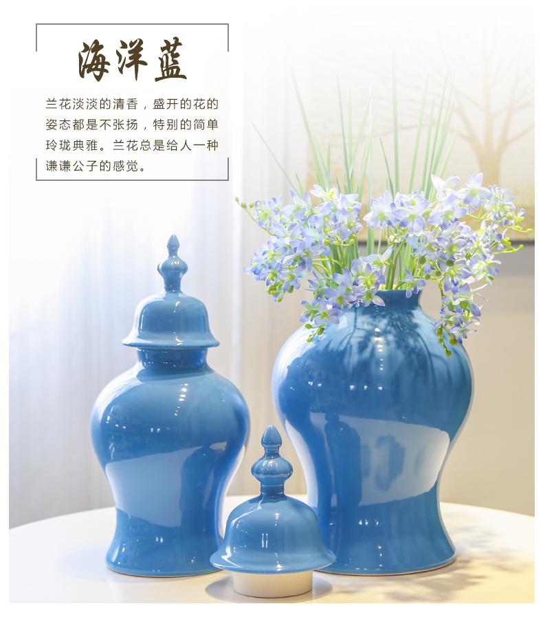 The New Chinese vase jingdezhen ceramic table sitting room furnishing articles device home decoration soft outfit decoration simulation flower arranging flowers