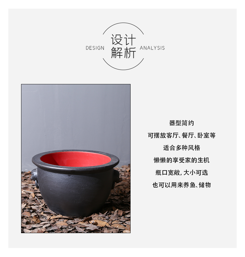 Jingdezhen ceramic big aquarium fish bowl aquarium fish ceramic turtle cylinder bed creative household decoration