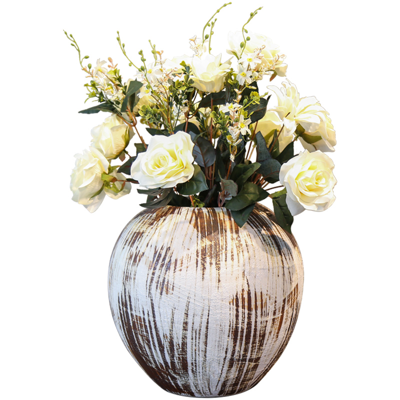 Jingdezhen ceramic flower vase retro mesa simulation flowers, artificial flowers decorate the sitting room hotel table furnishing articles