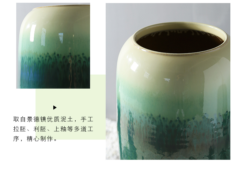 New Chinese style sitting room dining - room ground big vase furnishing articles ceramic flower show big mall club window decoration