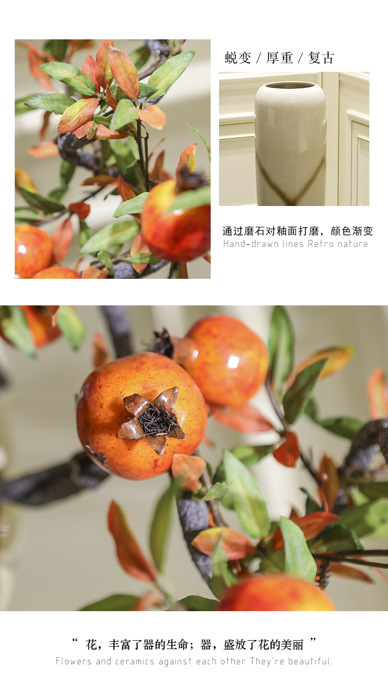 Ground vase large dried flowers European - style flower screen furnishing articles of jingdezhen ceramics high dry flower arranging the sitting room porch decoration