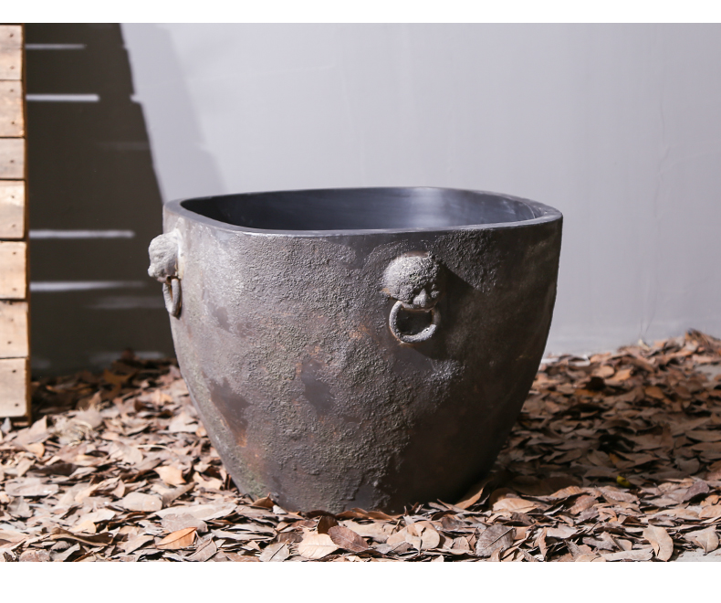 Jingdezhen ceramic tank fish basin of indoor and is suing patio lotus cylinder tortoise lucky wind water tanks and furnishing articles