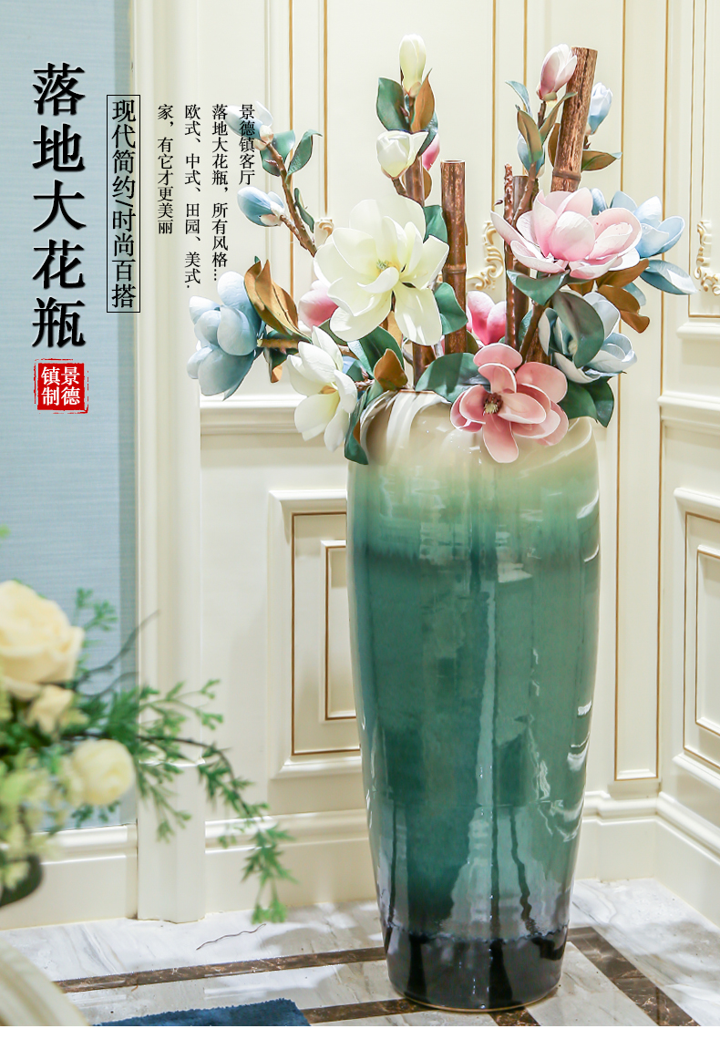 Large vase Nordic jingdezhen ceramic furnishing articles flower arranging flowers is the sitting room TV ark hotel villa decorations