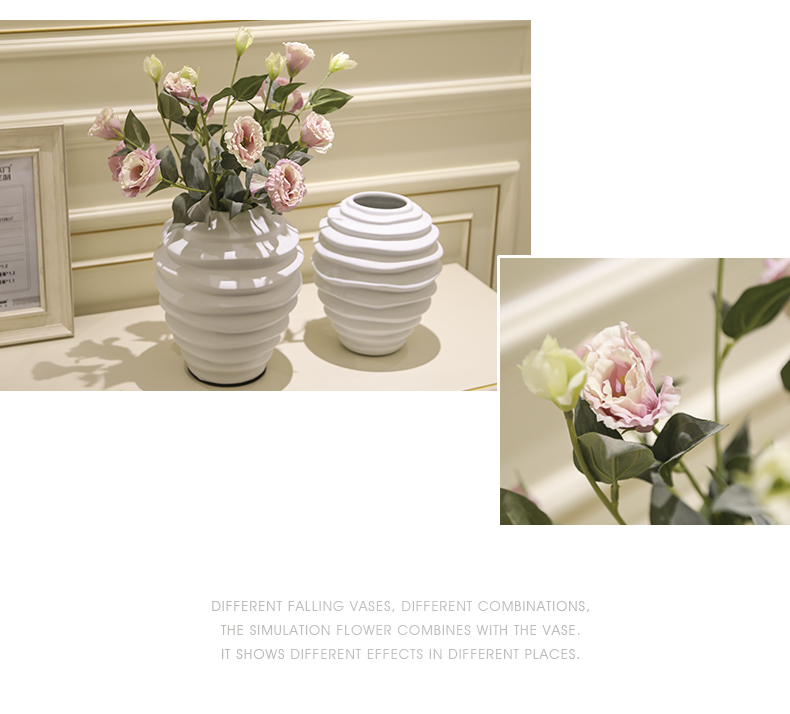 Jingdezhen ceramics vases, I and contracted sitting room porch dried flowers flower arrangement of Chinese style household decorations furnishing articles