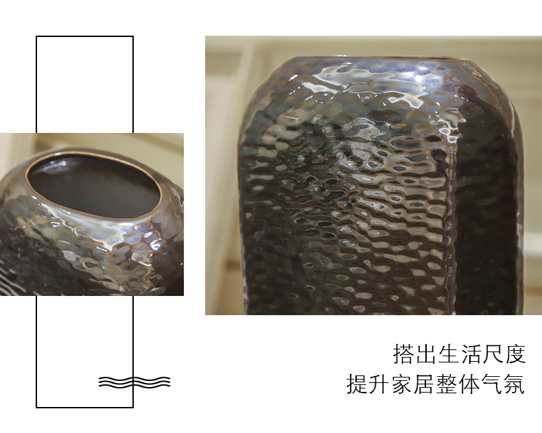 The sitting room TV ark, flower implement furnishing articles furnishing articles of gold and silver flower ceramic vase European I and contracted decorations furnishing articles