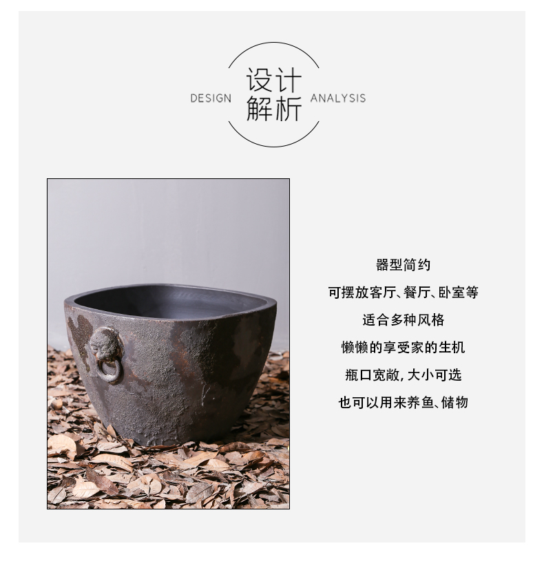 Jingdezhen ceramic tank fish basin of indoor and is suing patio lotus cylinder tortoise lucky wind water tanks and furnishing articles