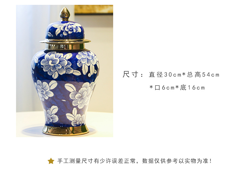Mesa of the new Chinese jingdezhen ceramic vase living room TV cabinet table home furnishing articles simulation flower art