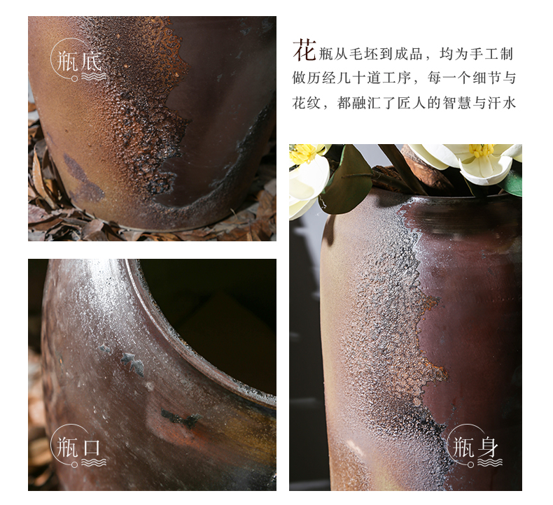 Jingdezhen ceramic vase restoring ancient ways is the sitting room between example thick TaoHua club cafe restaurant landing big furnishing articles